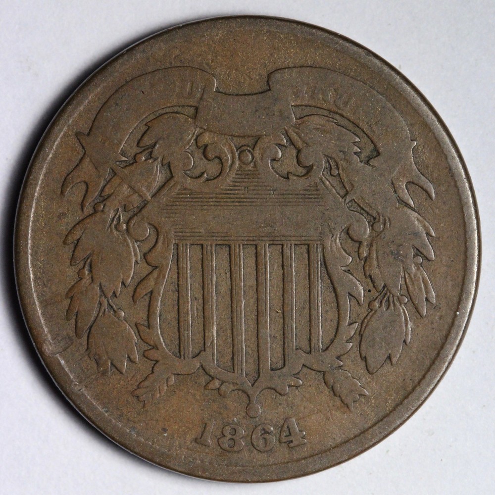 1864 Two Cent Piece FINE E236 TVUR