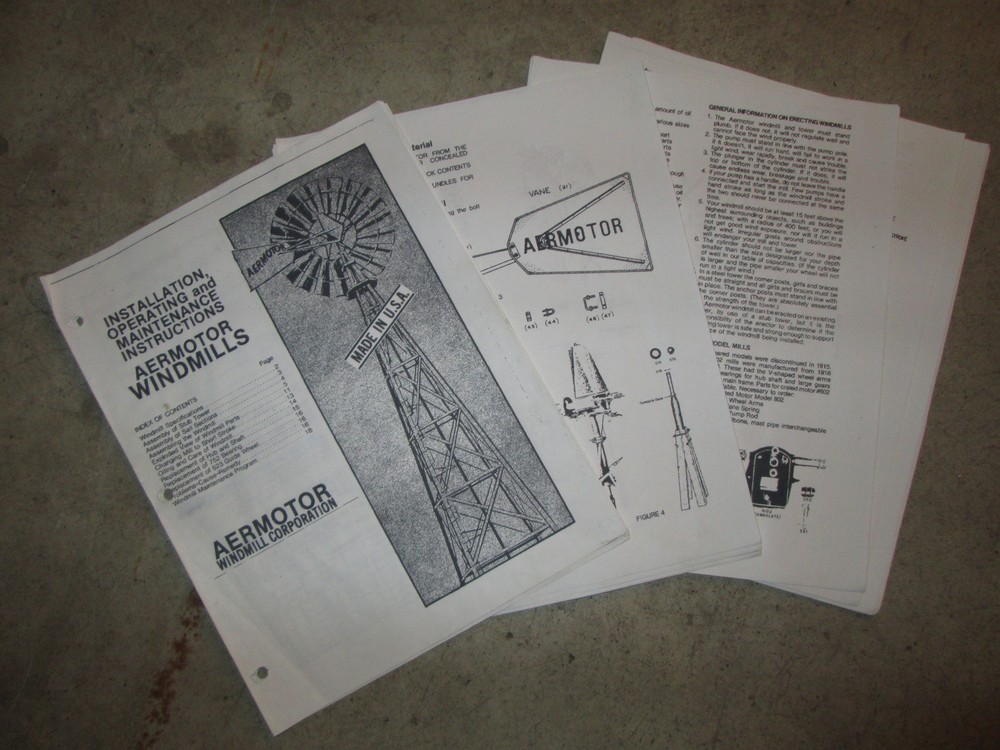 Aermotor 702 Windmill Assembly Manual