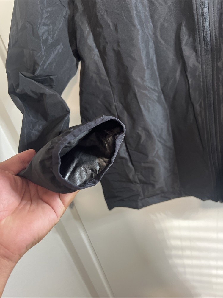 callaway golf full zip black jacket medium men packable hood