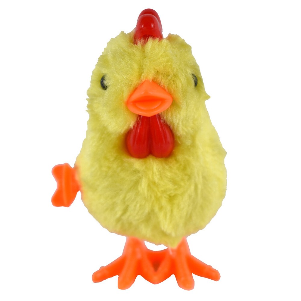 Wind Up Jumping Hopping Chicken Easter Egg Yellow Rooster
