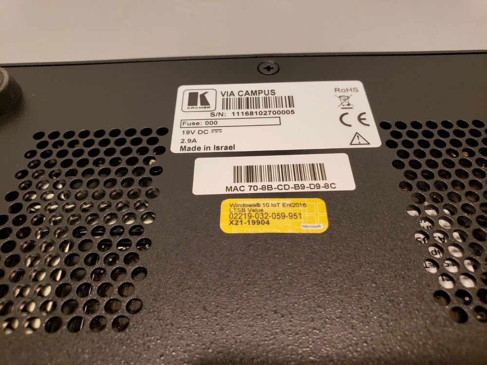 Kramer VIA CAMPUS Asus Wireless Collaborative Presentation Interface win10