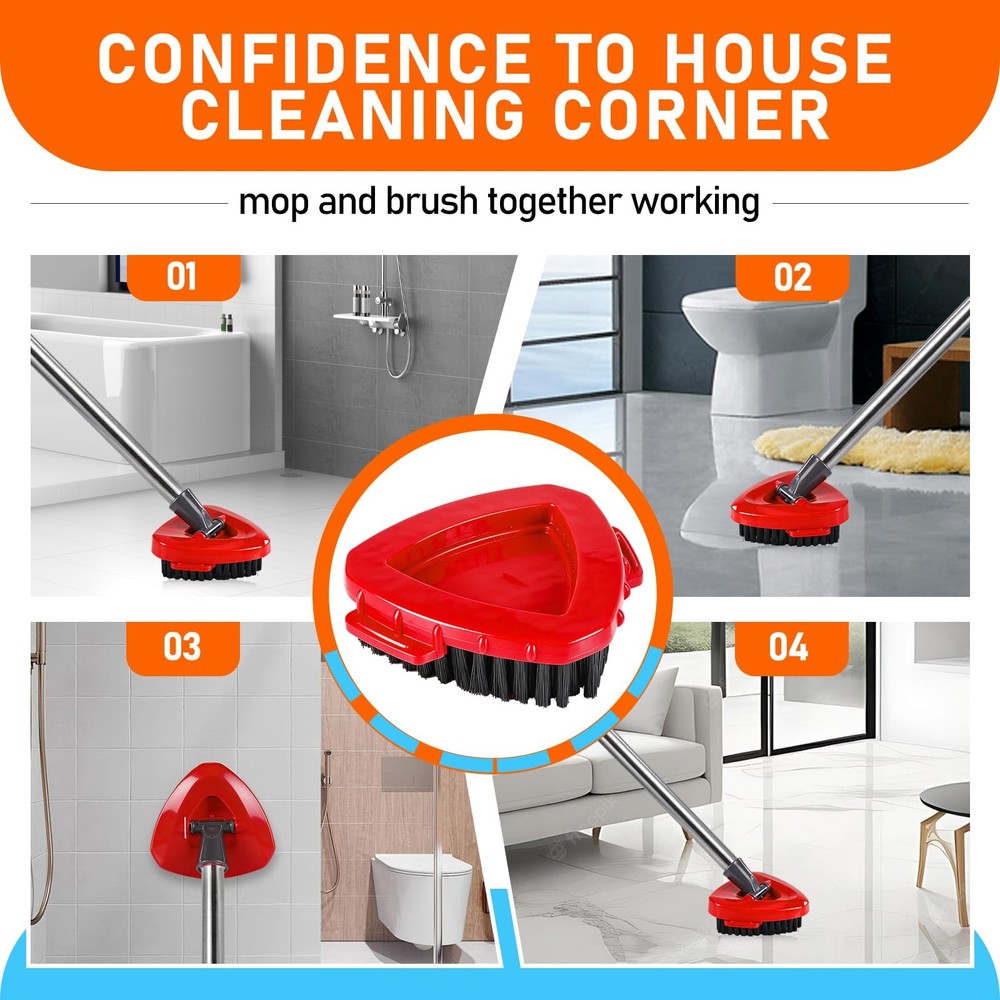 Mop Replace Heads for OCeda 2-Tank System,7 Pack Spin Mop Refill with 2 Scrub...
