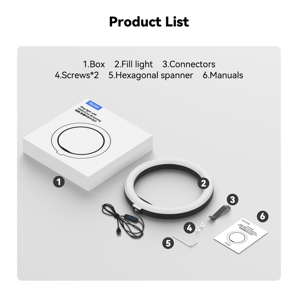 🚀Mobile Video Live Broadcast Bracket Ring Fill Light Beauty Desktop Fill Light