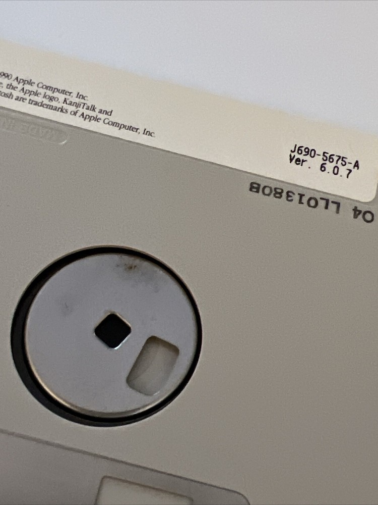 5 Vintage 1990 Apple Macintosh Floppy Disk Hypercard System Startup Additions