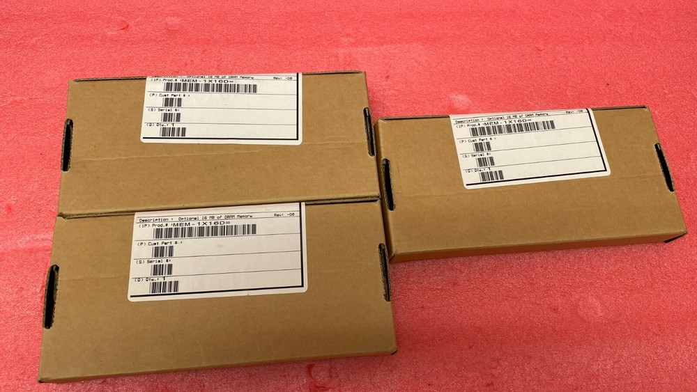 CISCO MEM-1X16D= MEMORY (QTY 3) New!!