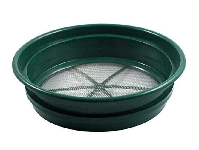 CLASSIFIER SIFTING PAN | 1/12" | STAINLESS STEEL SCREEN EARTH SIFTER STACKABLE