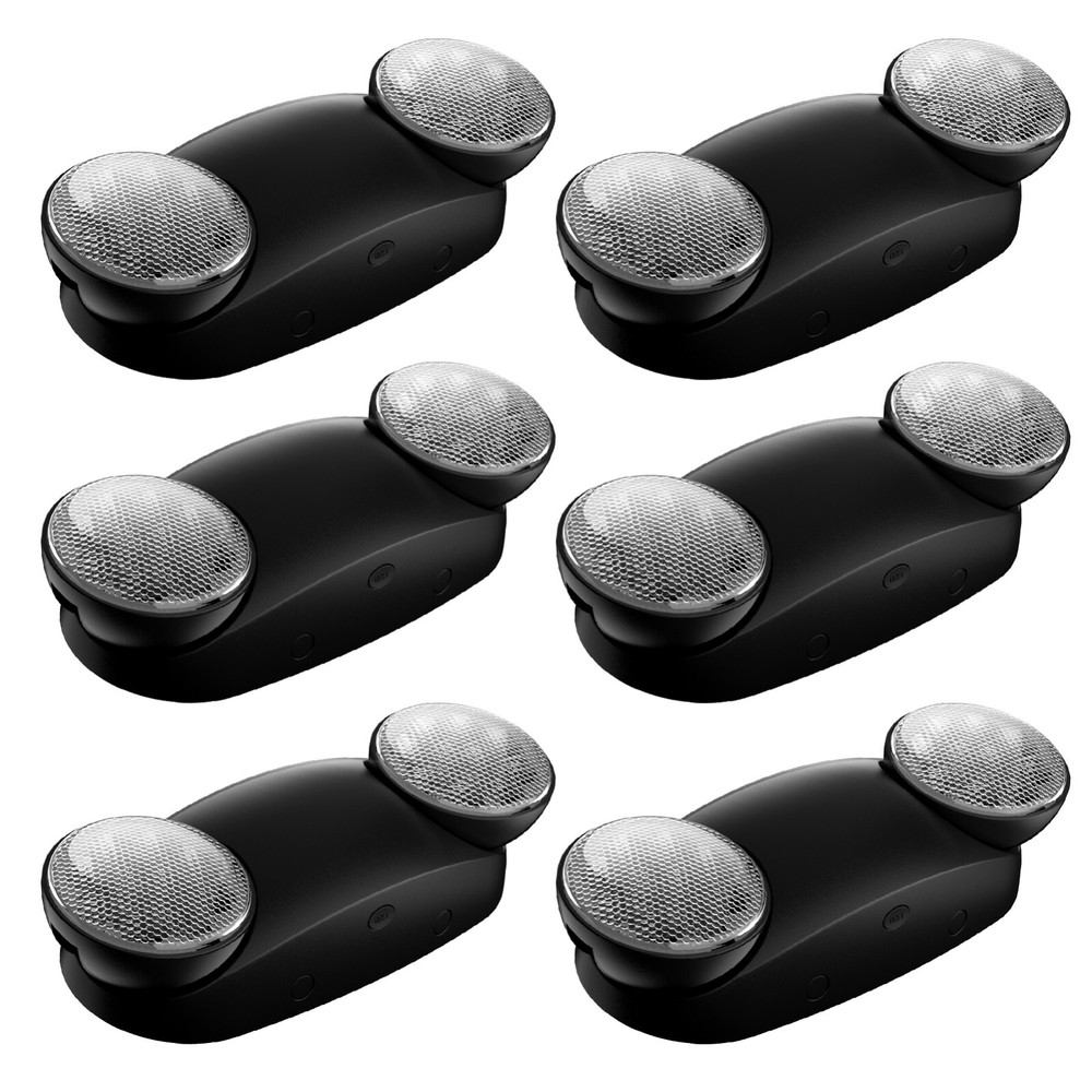 UL Listed 1 Packs Black Emergency Exit Light with Battery Backup For Business.