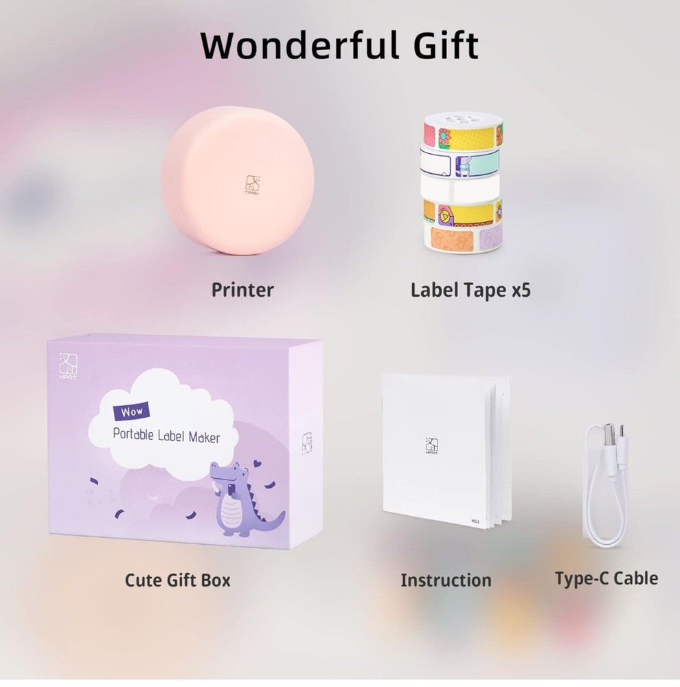 Mini Cute Label Maker ( Including 5 Tapes)