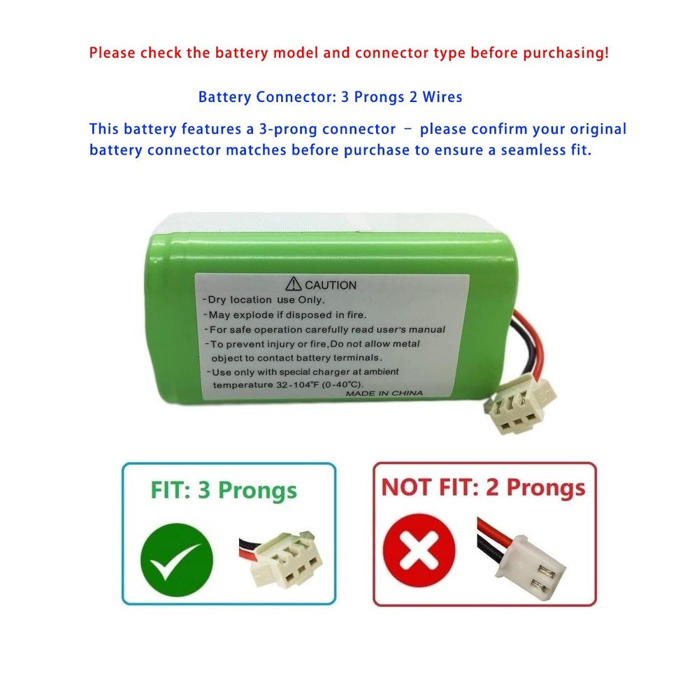 14.4V Battery Replacement for Ionvac SmartClean 2000