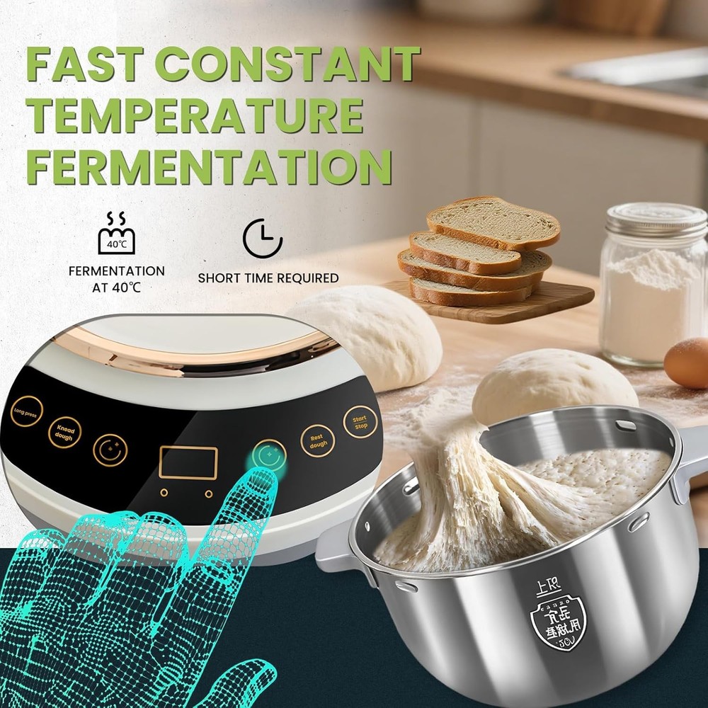 5L/7L Electric Dough Maker Bread and Pizza Dough Mixer with Ferment Function