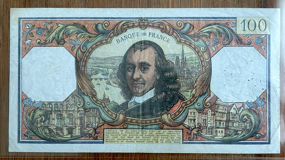 FRANCE 100 FRANCS 1977 BANKNOTE