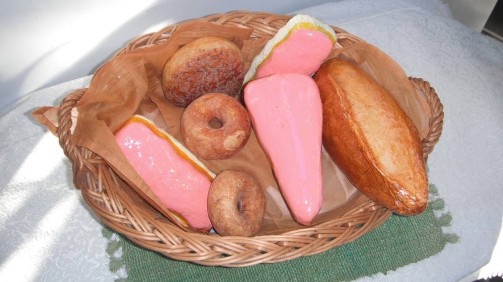 Paper Mache Donuts Rolls Breads Table Top Decor