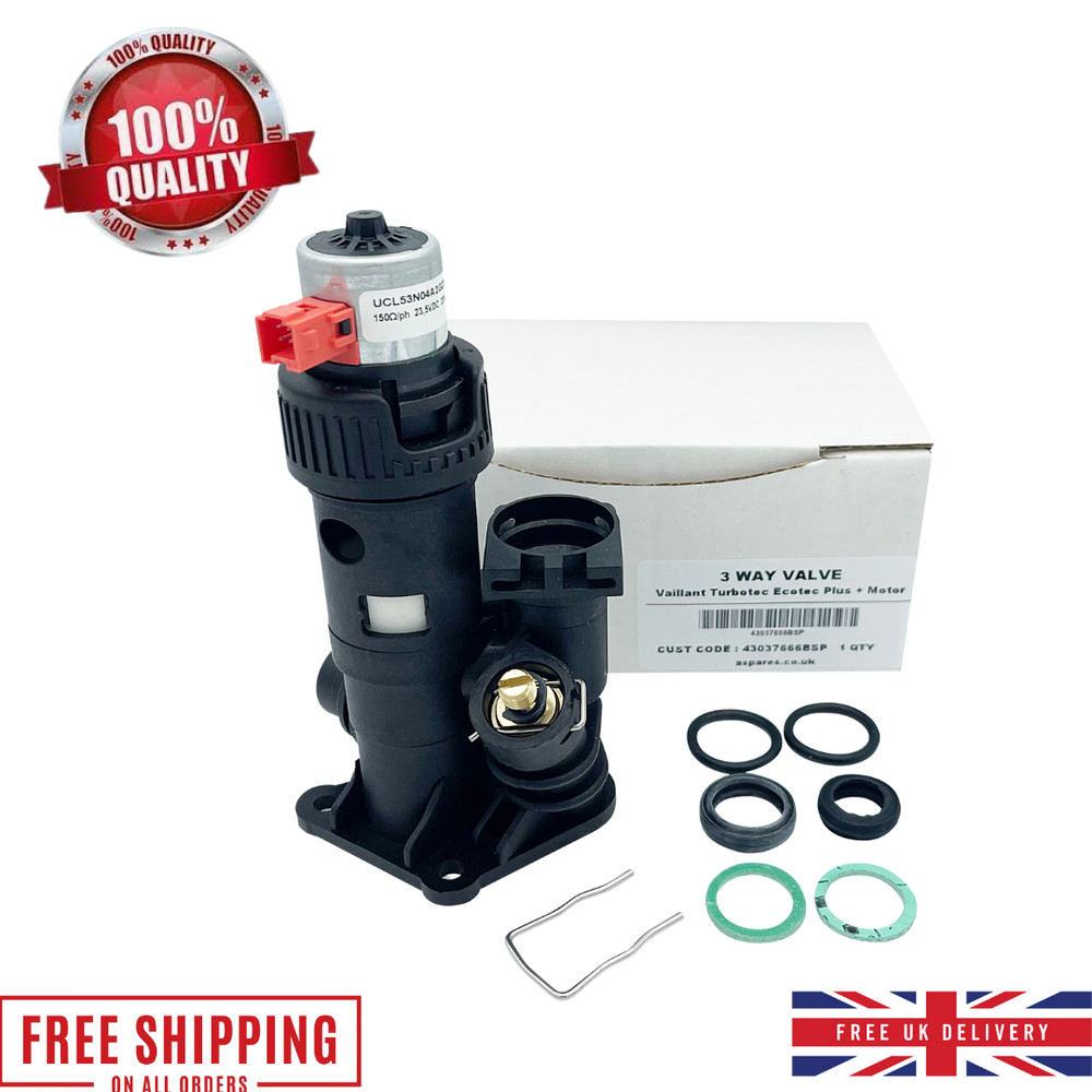 VAILLANT ECOTEC PRO THREE WAY PLASTIC DIVERTER VALVE 0020020015 NEW BRAND
