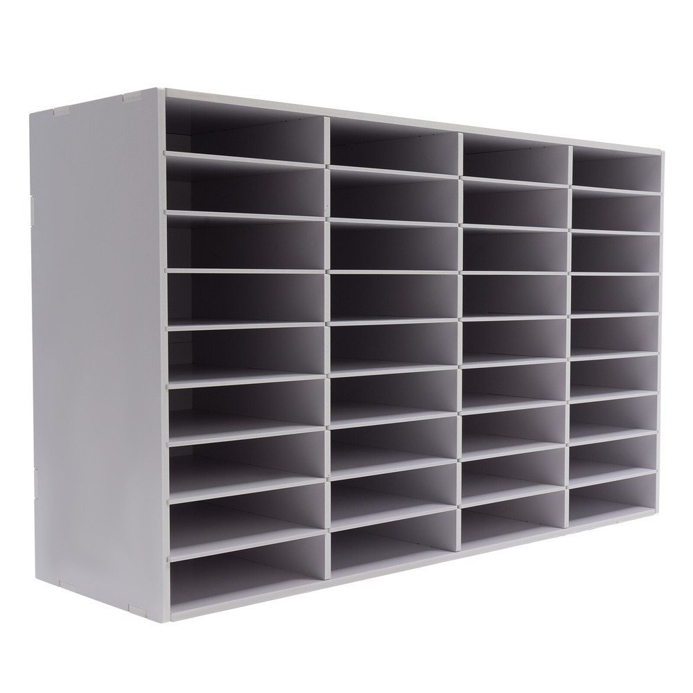 36 Compartment Literature Organizer Desktop File Holder Office Mailbox 80kg