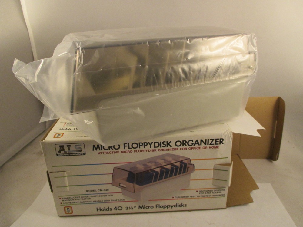 NEW in Box ALS COMPUTERMATE 3.5 INCH DISC DISK HOLDER ORGANIZER STORAGE CASE