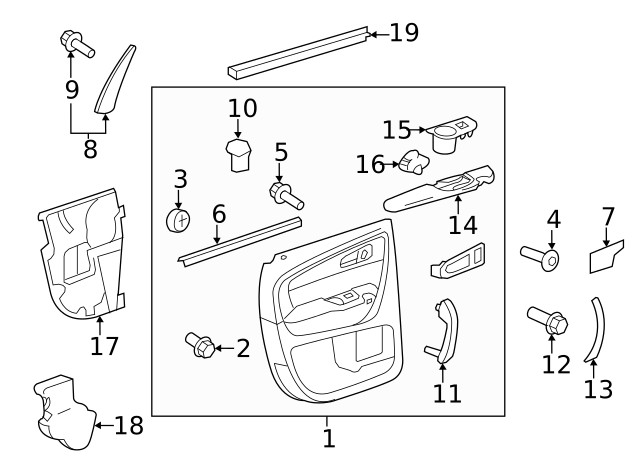 Genuine GM Handle Cover 25942971
