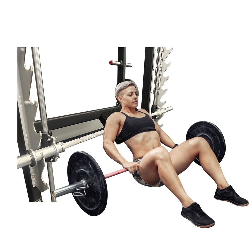 Turns Any Squat Rack into Hip Thrust Machine Bench Back Pad black