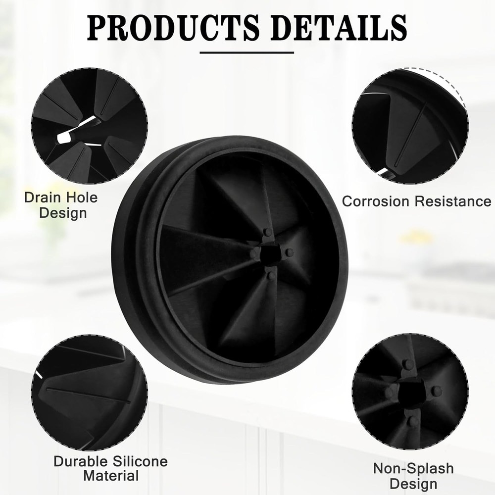 Garbage Disposal Splash Guards, 2-Pack Upgraded for InSinkErator Black 2 Pack