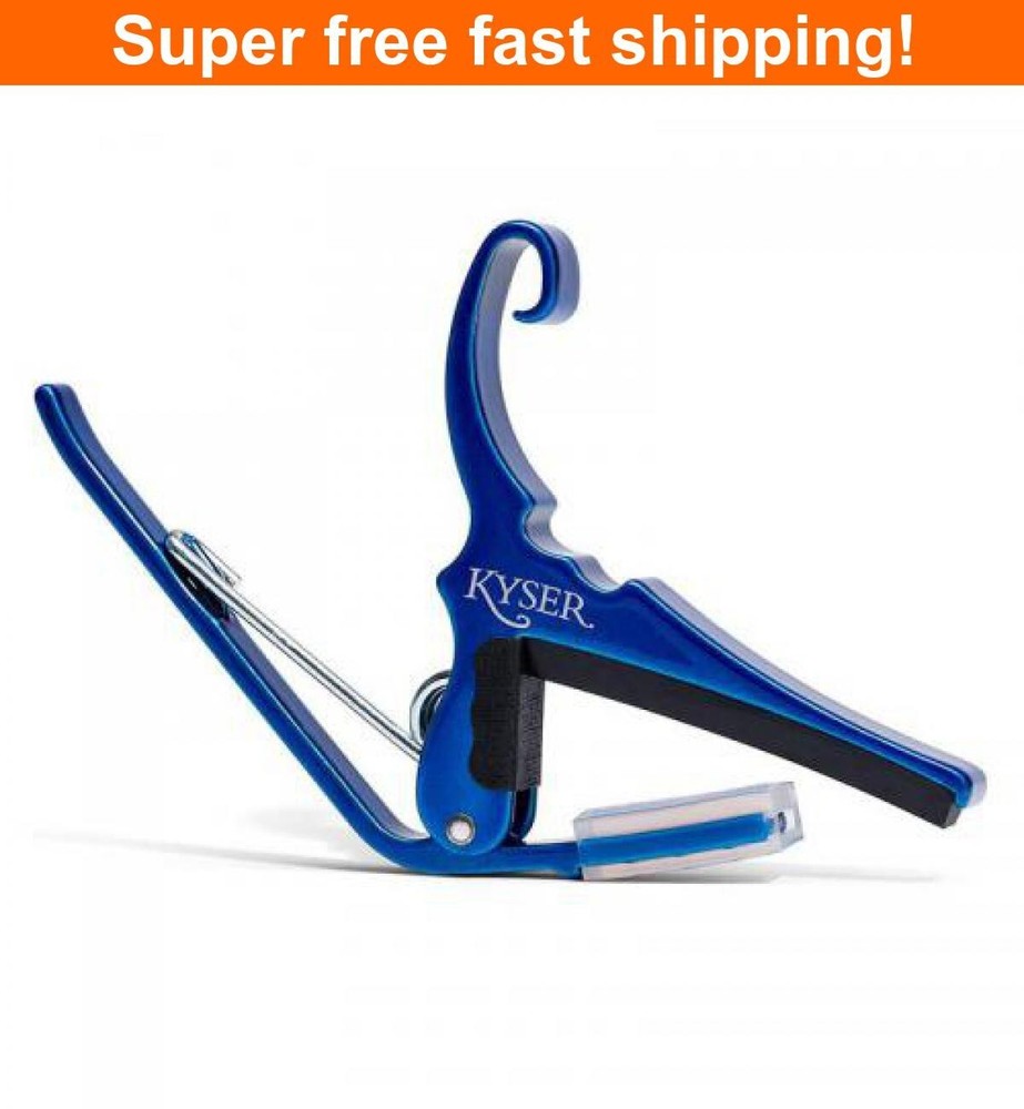 Kyser 6 String Quick Change Guitar Capo, Blue-NEW