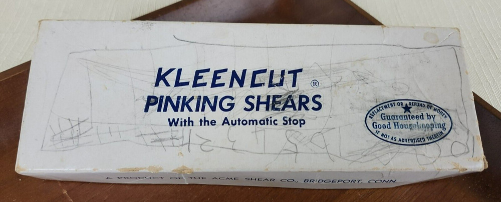 Vintage Kleencut Pinking Shears w/Automatic Stop w/Original Box, Acme Shear Co.