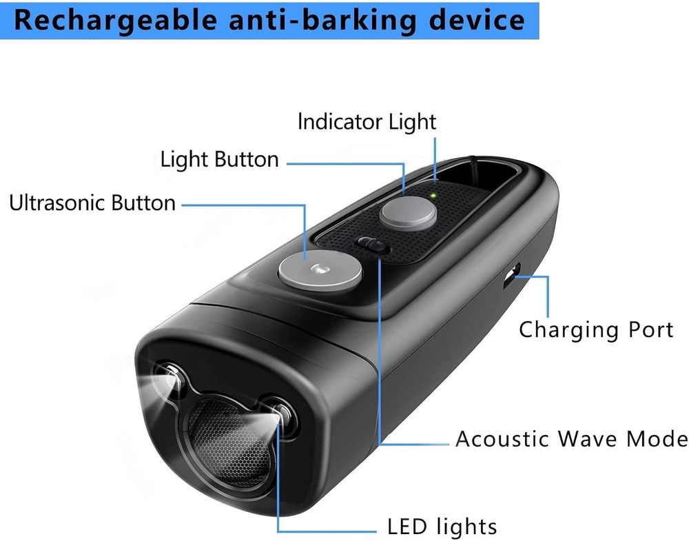 Advanced Dog Barking,Training Control Devices LED Flashlight Behavior Correction