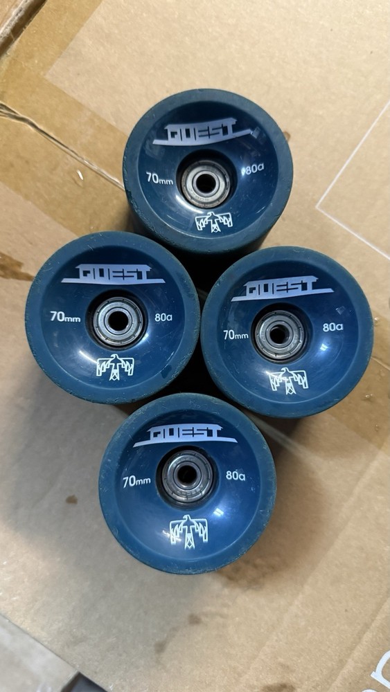 Quest Longboard Wheels, Bearings, Spacers - 70mm , 80a