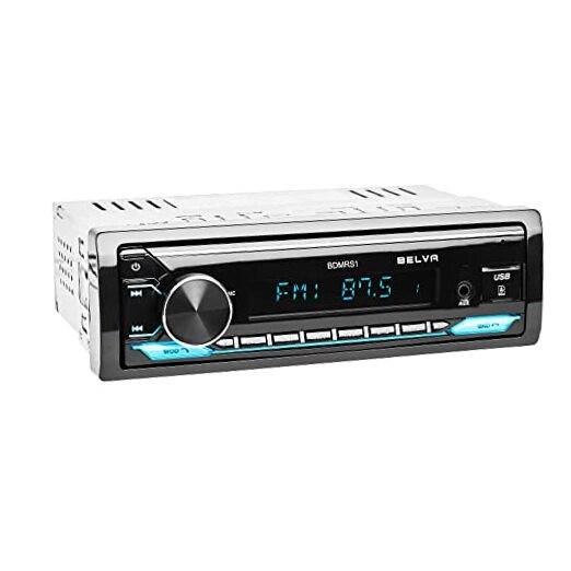 BDMRS1 Single DIN Bluetooth Car Stereo Receiver with Front/Rear