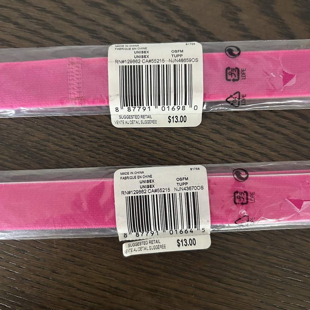 NEW Nike JUST DO IT 2 Performance Headbands Pink