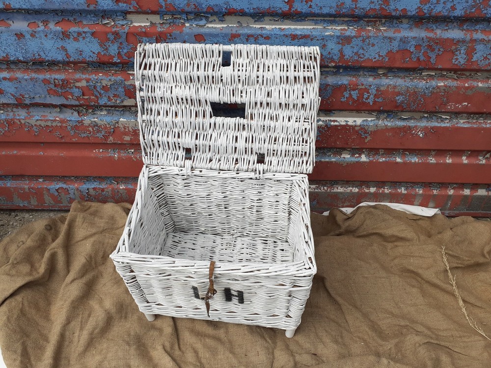 Wicker Storage Chest On Legs
