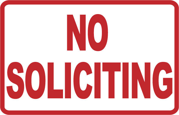 NO SOLICITING - SIGN- #PS-426
