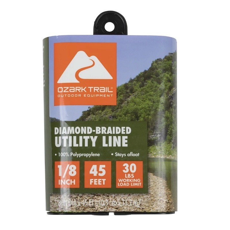 (2 pack) Ozark Trail Multifilament Polypropylene Dmnd-Braid Marine Utility Line