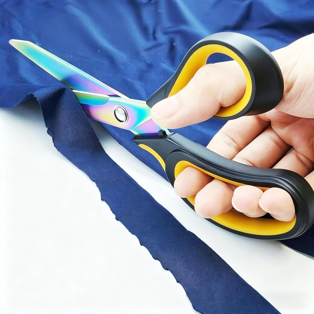 Scissors Multi-Purpose, 9.5" Sharp Sewing Scissors, Professional Heavy Duty Tita