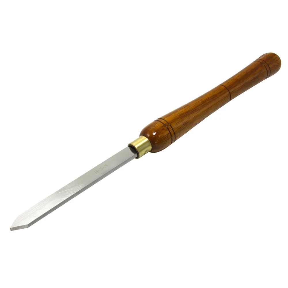 Woodturning Parting Tool SS Lathe Chisel Walnut Handle Diamond Standard Blade