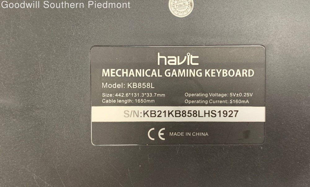 havit KB858L Wired USB Keyboard with Spanish Layout - Tested