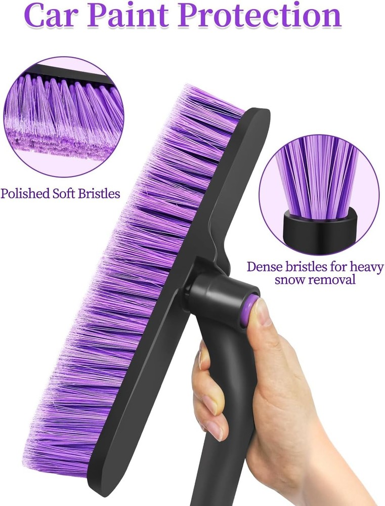 Extendable Ice Scraper and Snow Brush for Vehicles