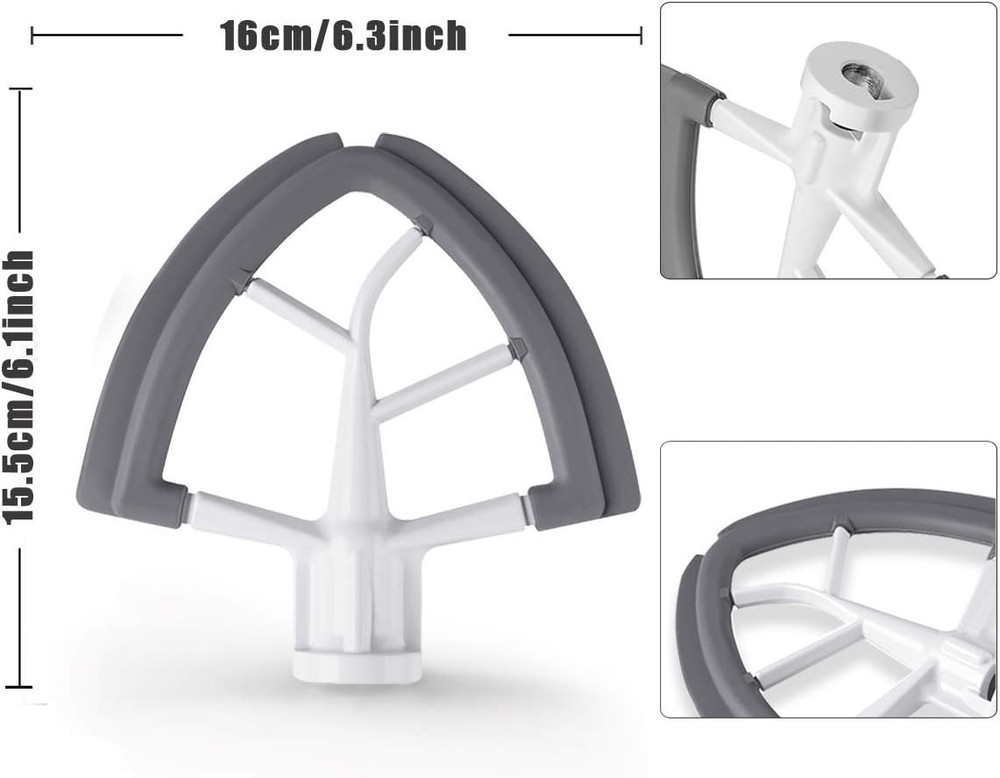 KitchenAid Flex Edge Beater - 4.5-5 Quart Stand Mixer Accessory in Grey