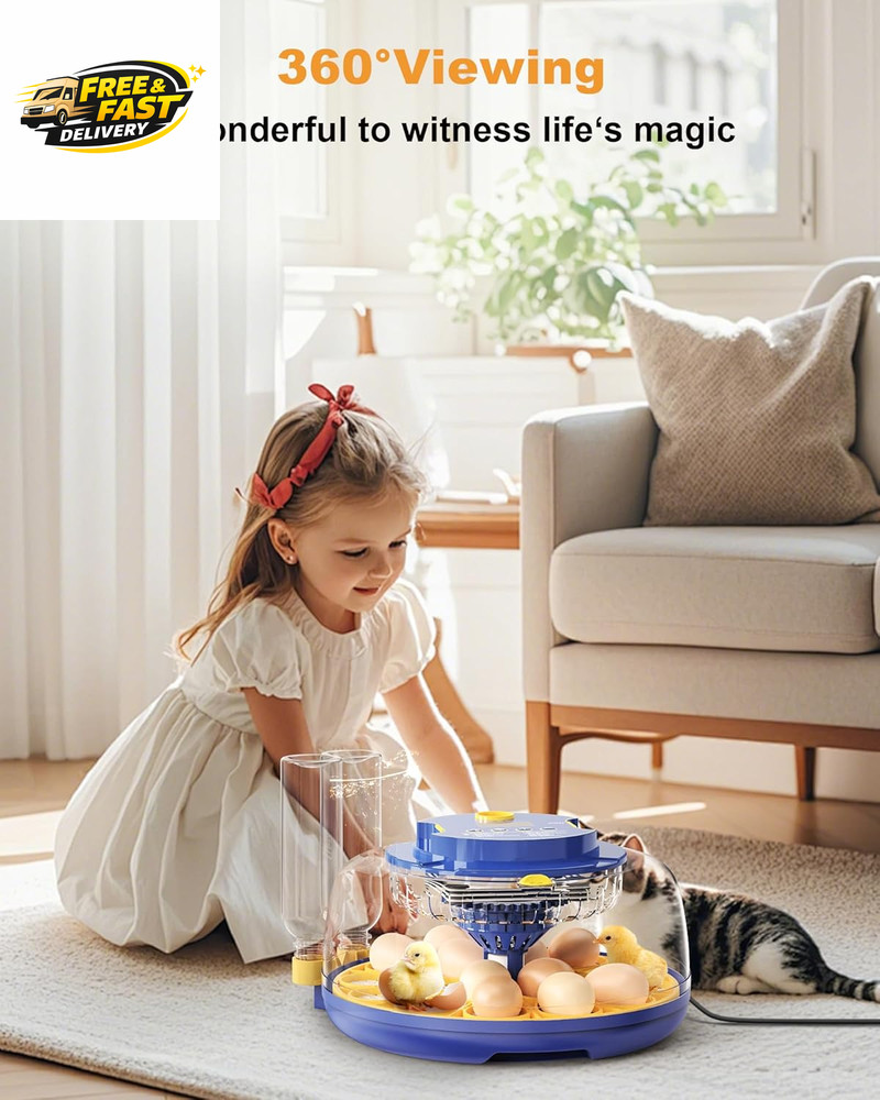 18 Chicken Egg Incubators for Hatching Eggs: Egg Incubator with Automatic Egg Tu