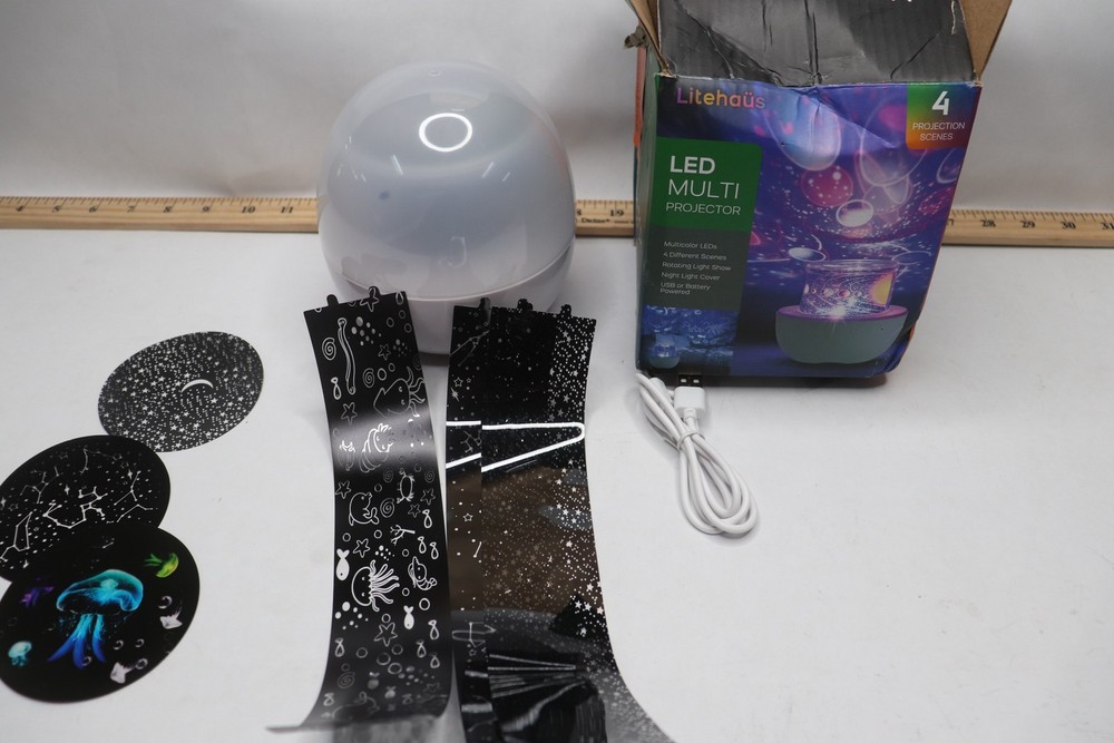 Lighthaus Multi-Color USB Powered Rotating Integrated LED Projector