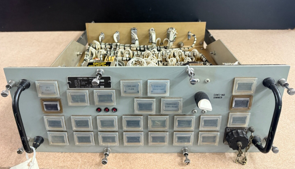 Vintage Naval Sonar Control Panel Indicator for AN/SQR-19 Unit #2