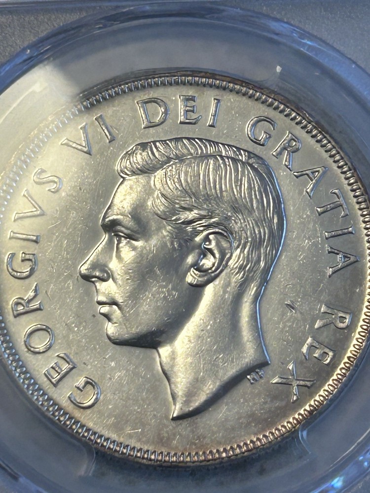 1948 canada silver dollar PCGS Unc Detail