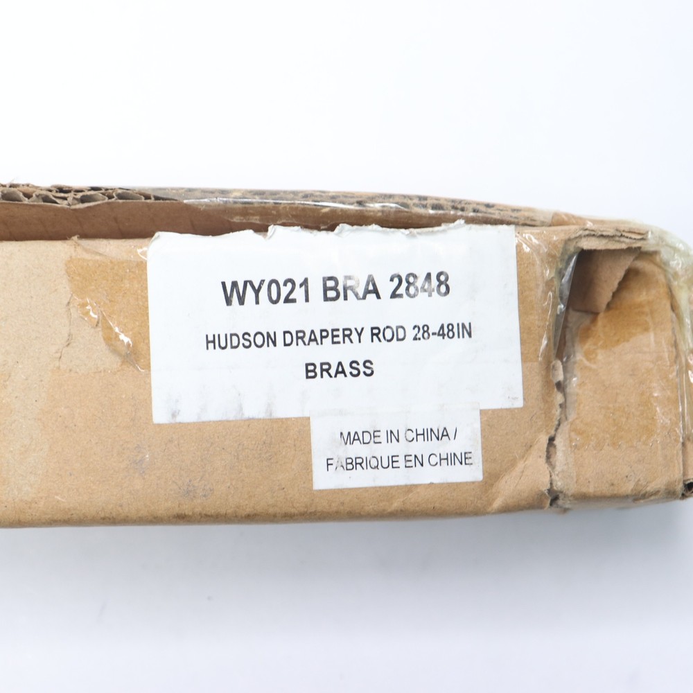 Hudson Drapery Hardware Set Brass 28"-48" - Incomplete Extension Only