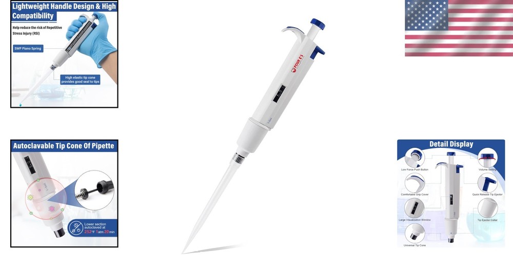 Adjustable Volume Pipette for Scientific Use