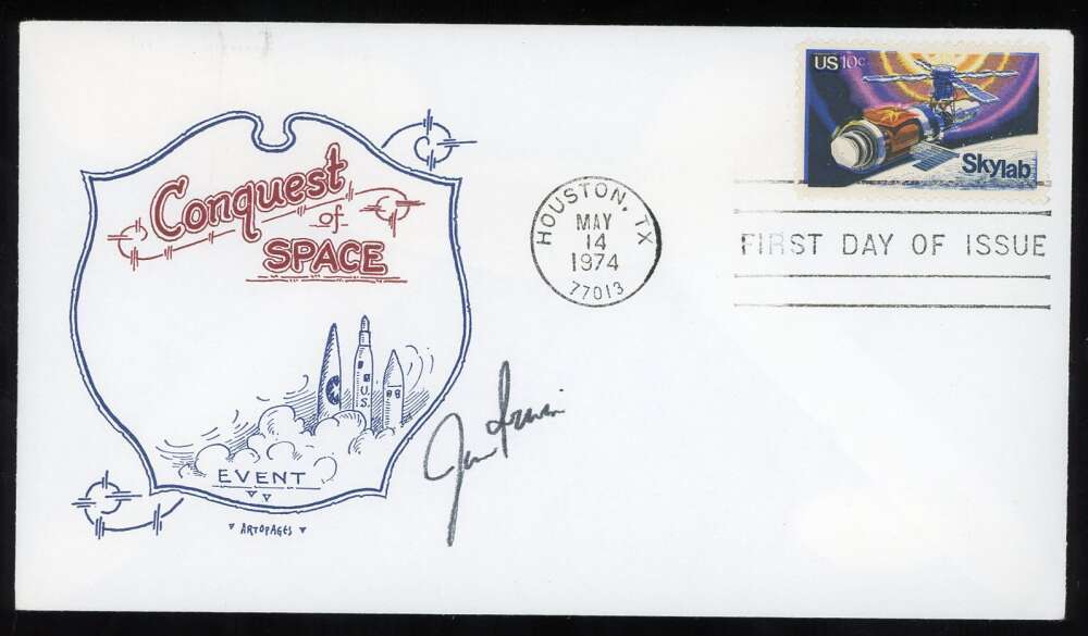 Jim Irwin JSA Coa Signed FDC First Day Cover Cache Autographed