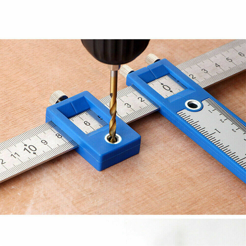 Drill Guide Sleeve Wood Dowelling Punch Locator Cabinet Hardware Jig Drawer Pull