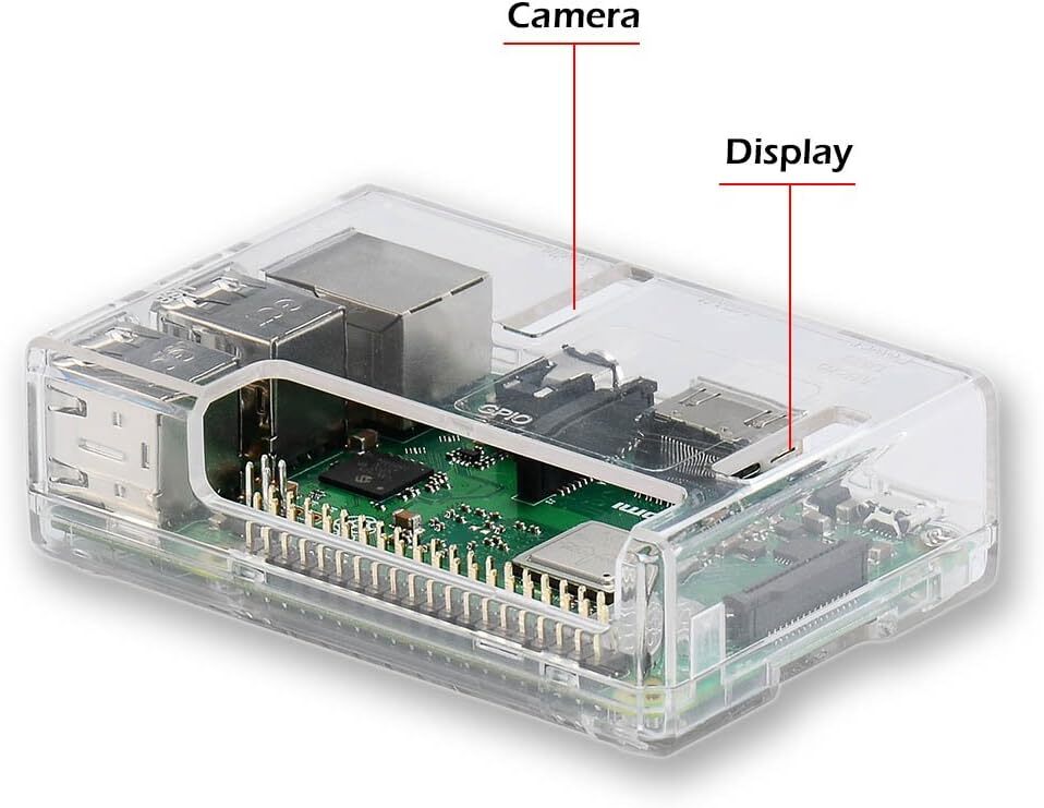 Caja Raspberry Pi 3 B+, Caja Raspberry Pi 3 Modelo B+ Transparente Con Ra