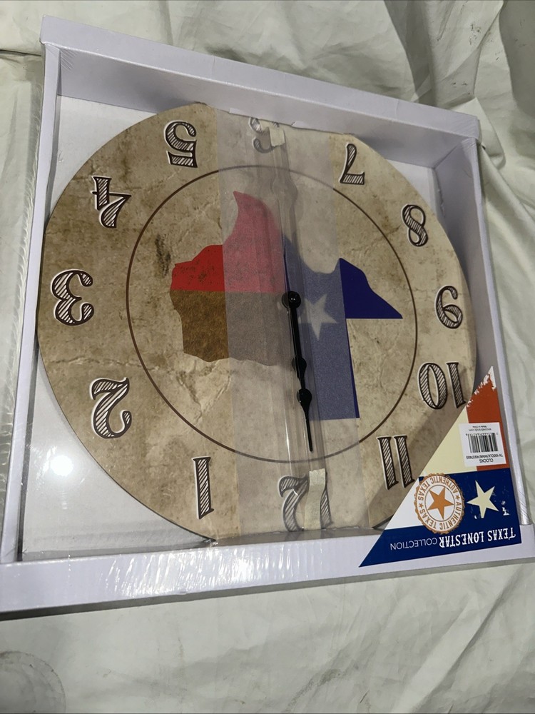 Texas Lonestar Collection Clock 11 Inches