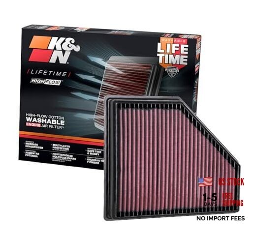 High-Flow Original Lifetime Engine Air Filter: Increase Power: Premium,
