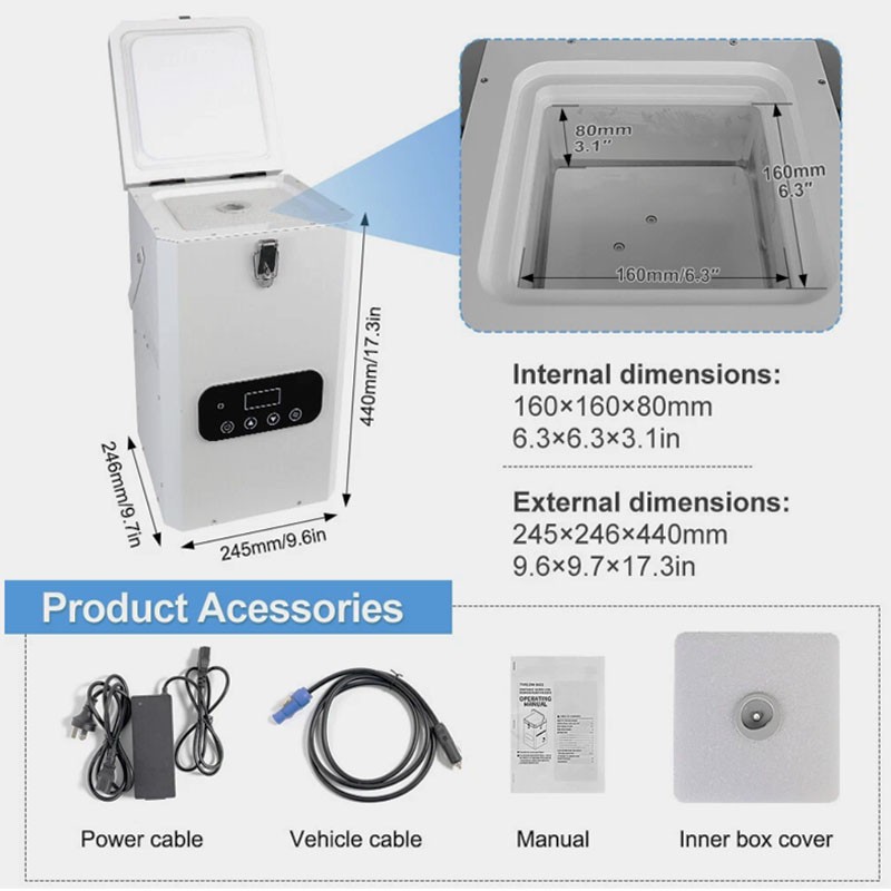 2L -120℃/-184℉ Ultra-Low Temperature Deep Lab Freezer for Samples Storage