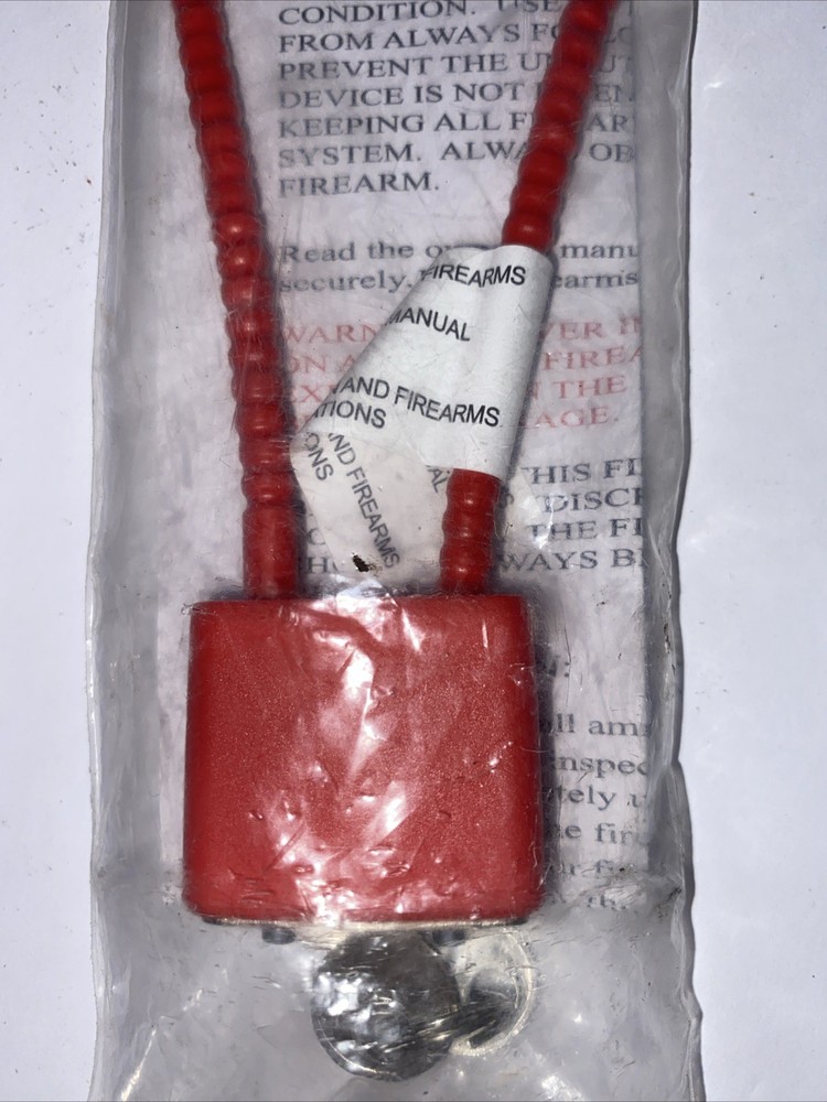 NEW Firearm Gun Safety Cable Lock (RED) w/ 2 Keys