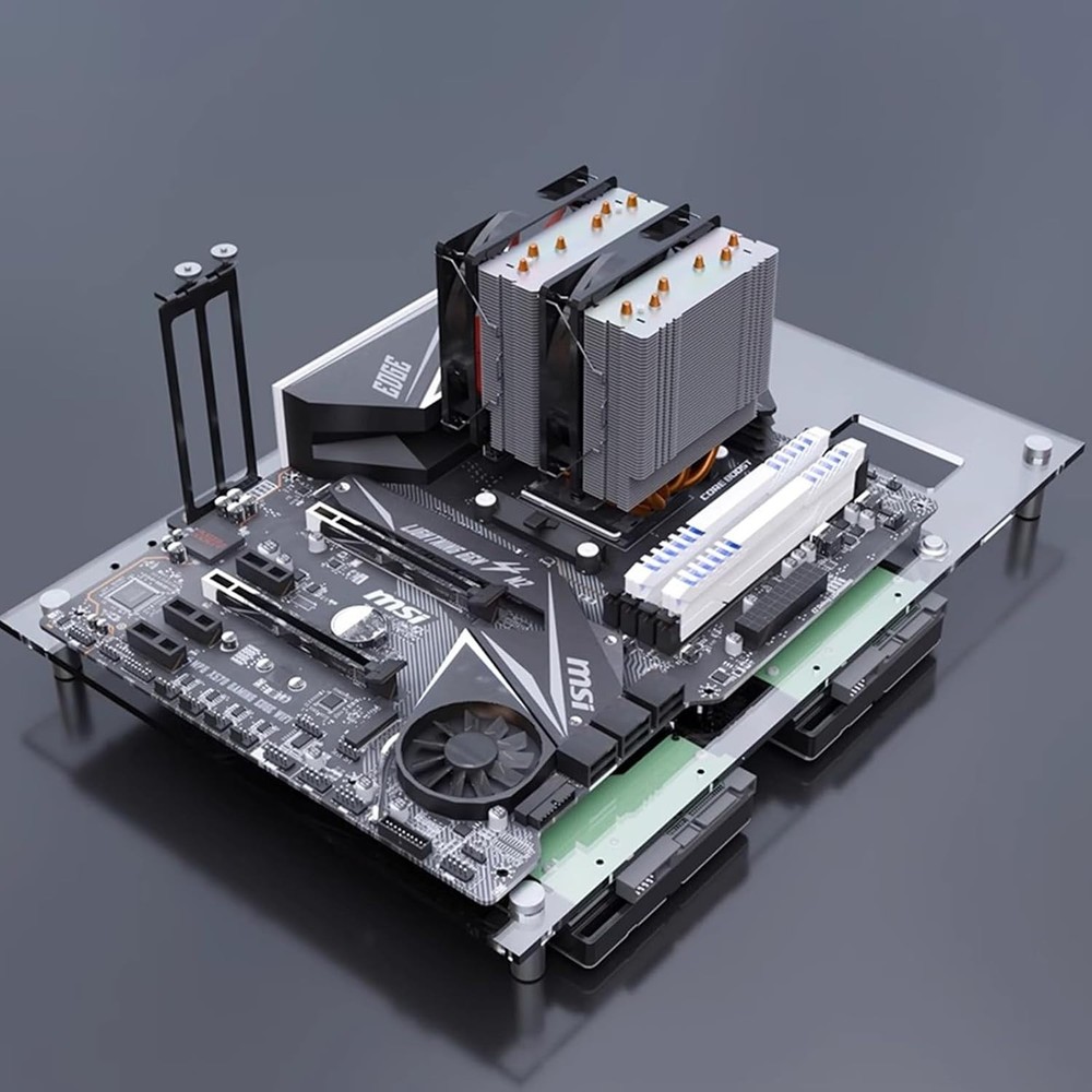 PC Test Bench Open Frame Computer Case DIY PC Case, Support ATX/M‑ATX/ITX Mother